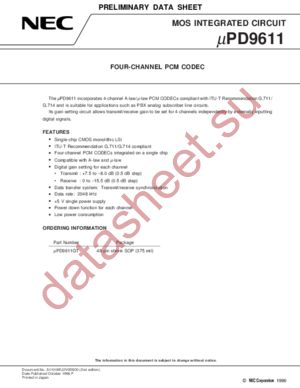 UPD9611 datasheet  