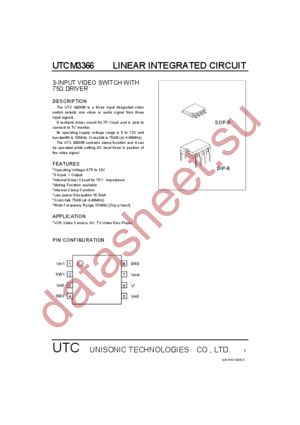 UTCM3366 datasheet  