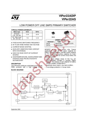 VIPER22A datasheet  