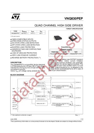 VNQ830PEP datasheet  