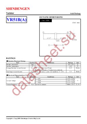 VR-51B(A) datasheet  