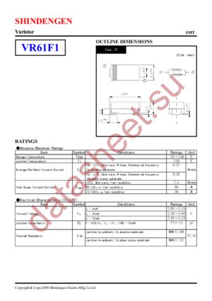VR-61F1 datasheet  