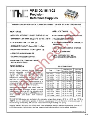 VRE100M datasheet  