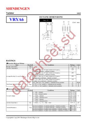 VRYA6 datasheet  