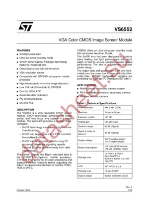 VS6552V015 datasheet  