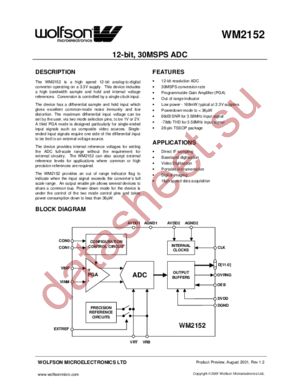 WM2152 datasheet  