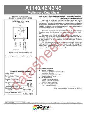 A1140LLH datasheet  