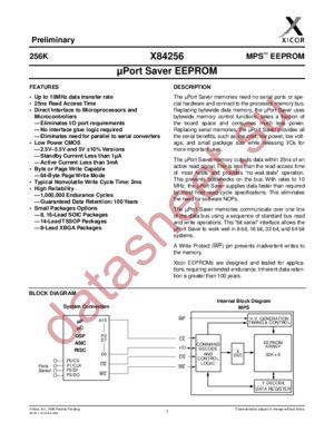 X84256 datasheet  