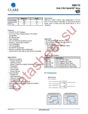 XBA170STR datasheet  