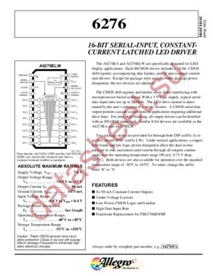 A6276ELW datasheet  