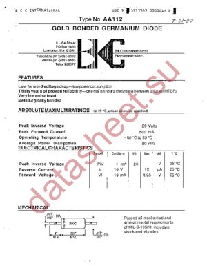 AA112 datasheet  