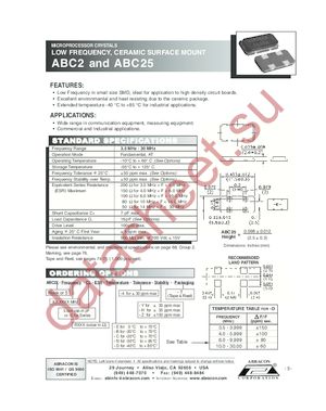 ABC25 datasheet  