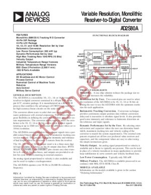 AD2S80AAD datasheet  