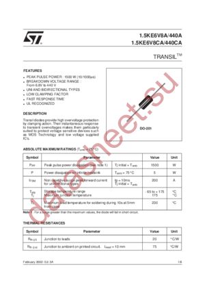 1.5KE22CARL datasheet  