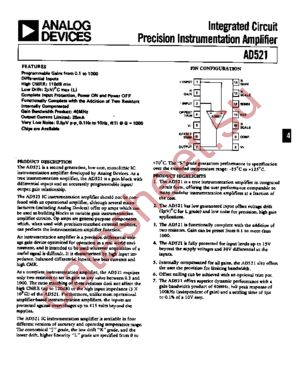 AD521SD/883B datasheet  