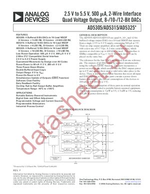 AD5305ARM-REEL7 datasheet  