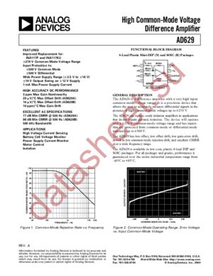 AD629ARZ-R7 datasheet  