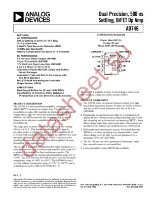 AD746 datasheet  