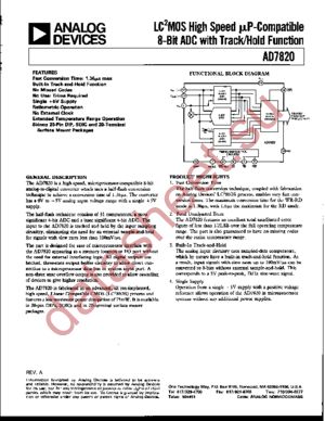 AD7820 datasheet  