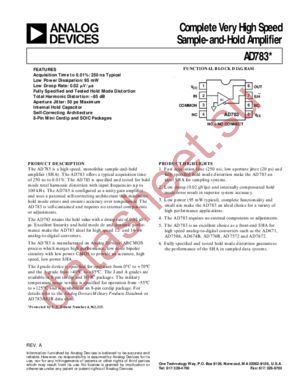 AD783 datasheet  