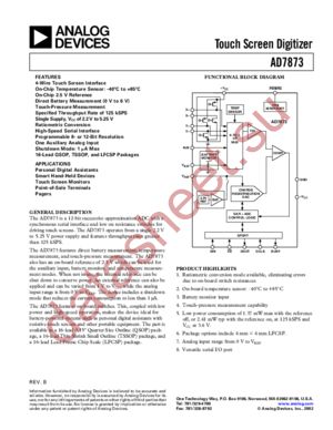 AD7873 datasheet  