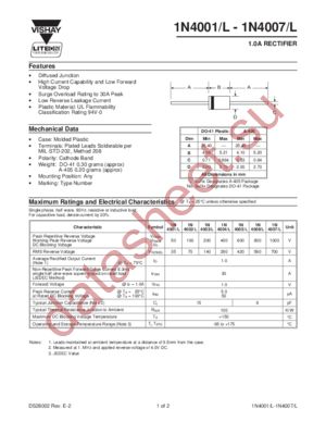 1N4001/L datasheet  