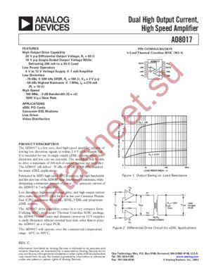 AD8017ARZ-REEL datasheet  