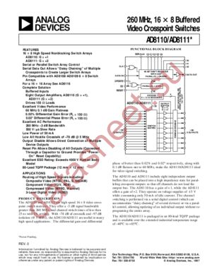 AD8110AST datasheet  