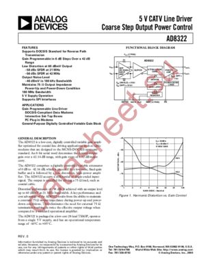 AD8322 datasheet  