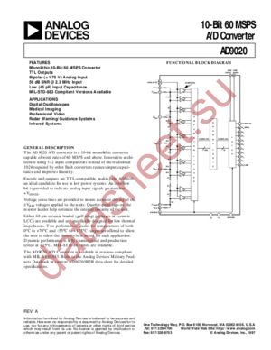 AD9020JZ datasheet  