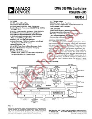 AD9854AST datasheet  