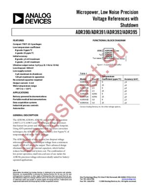 ADR395AUJZ-R2 datasheet  