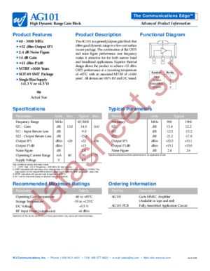 AG101-PCB datasheet  