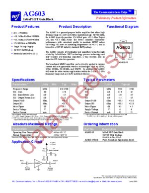 AG603-89PCB datasheet  