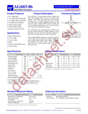 AG603-86PCB datasheet  