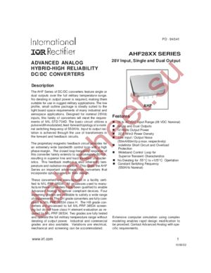 AHF2815S datasheet  