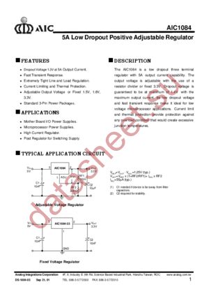 AIC1084CM datasheet  