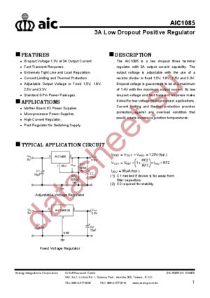 AIC1085 datasheet  