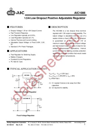 AIC1086 datasheet  