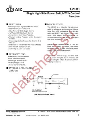 AIC1521-0CS datasheet  