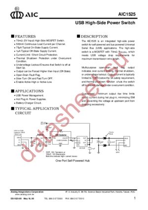 AIC1525-0CS datasheet  