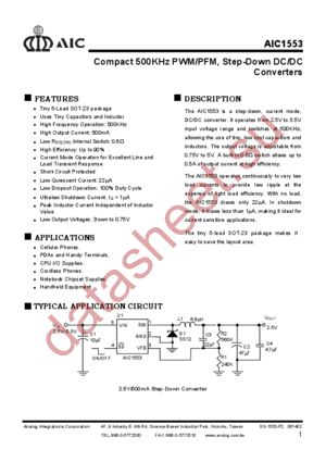 AIC1553CVTR datasheet  