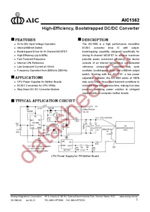 AIC1562 datasheet  