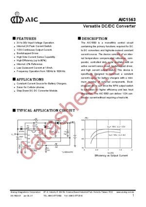 AIC1563CS datasheet  