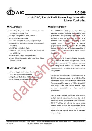 AIC1566 datasheet  