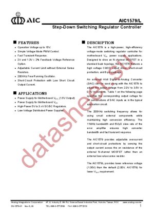 AIC1579 datasheet  