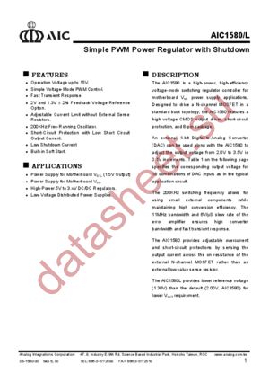 AIC1580LCS datasheet  