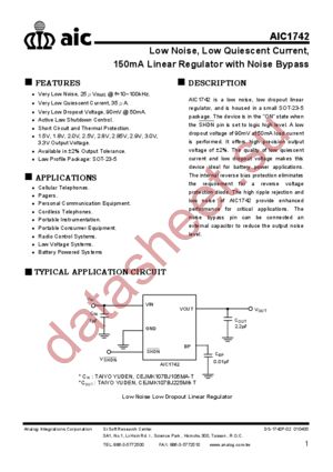 AIC1742-28ACVBG datasheet  