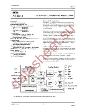 AK4541 datasheet  