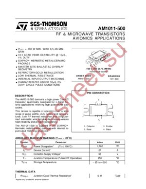 AM1011-500 datasheet  